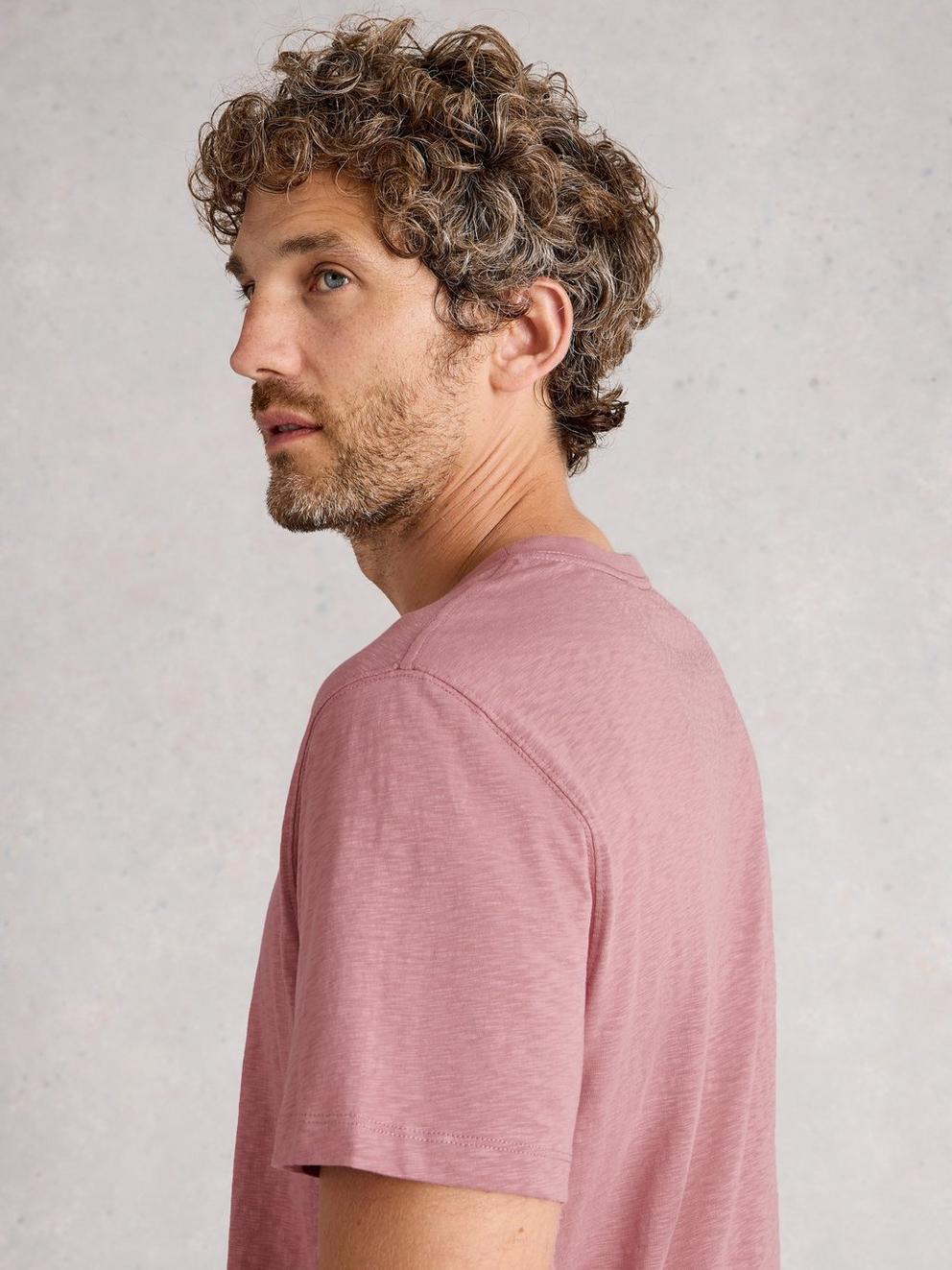 Abersoch Short Sleeve Crew Neck Tee in DUS PINK - LIFESTYLE