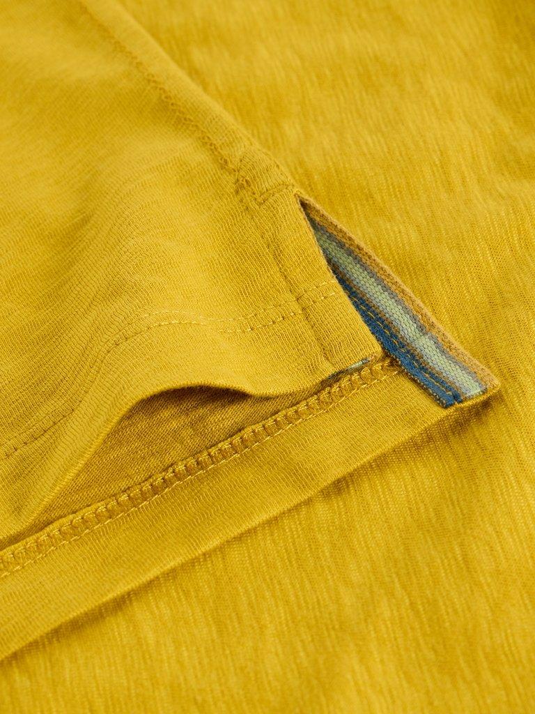 Abersoch Short Sleeve Crew Neck Tee in MID YELLOW - FLAT DETAIL