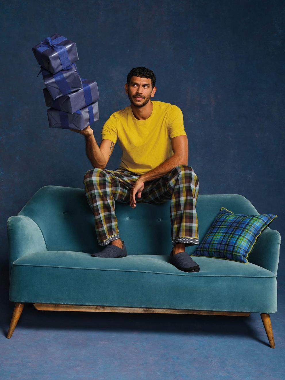 Abersoch Short Sleeve Crew Neck Tee in MID YELLOW - MIXED