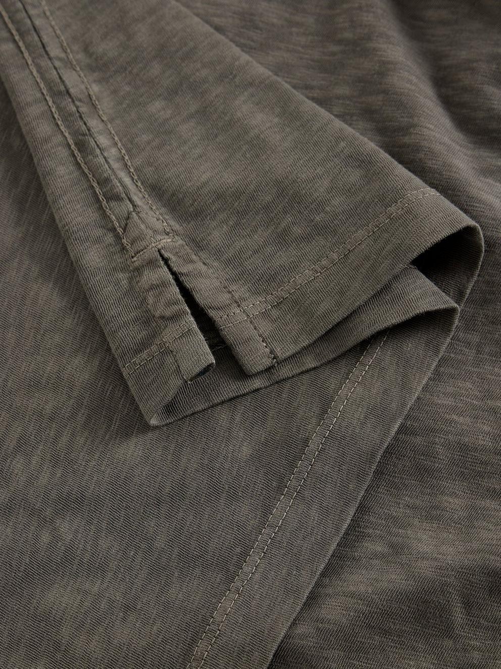 Abersoch Short Sleeve Crew Neck Tee in WASHED BLK - FLAT DETAIL