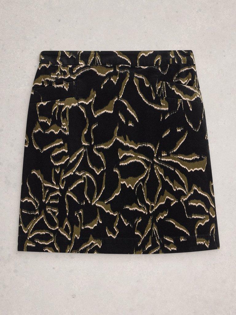 Coral Cord Skirt in BLK PR - FLAT FRONT