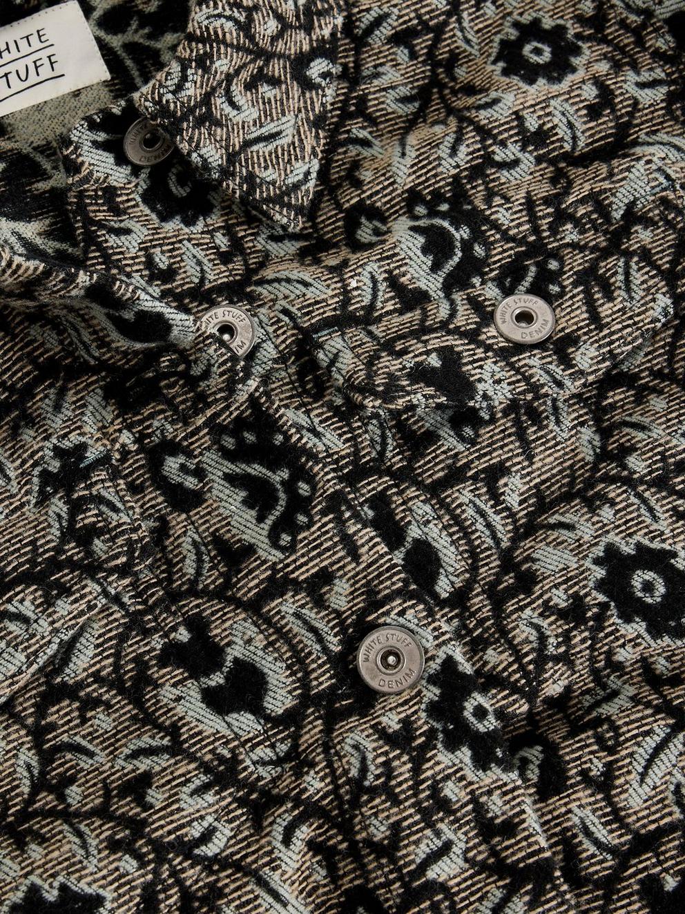 Esme Jacquard Jacket in GREY MLT - FLAT DETAIL