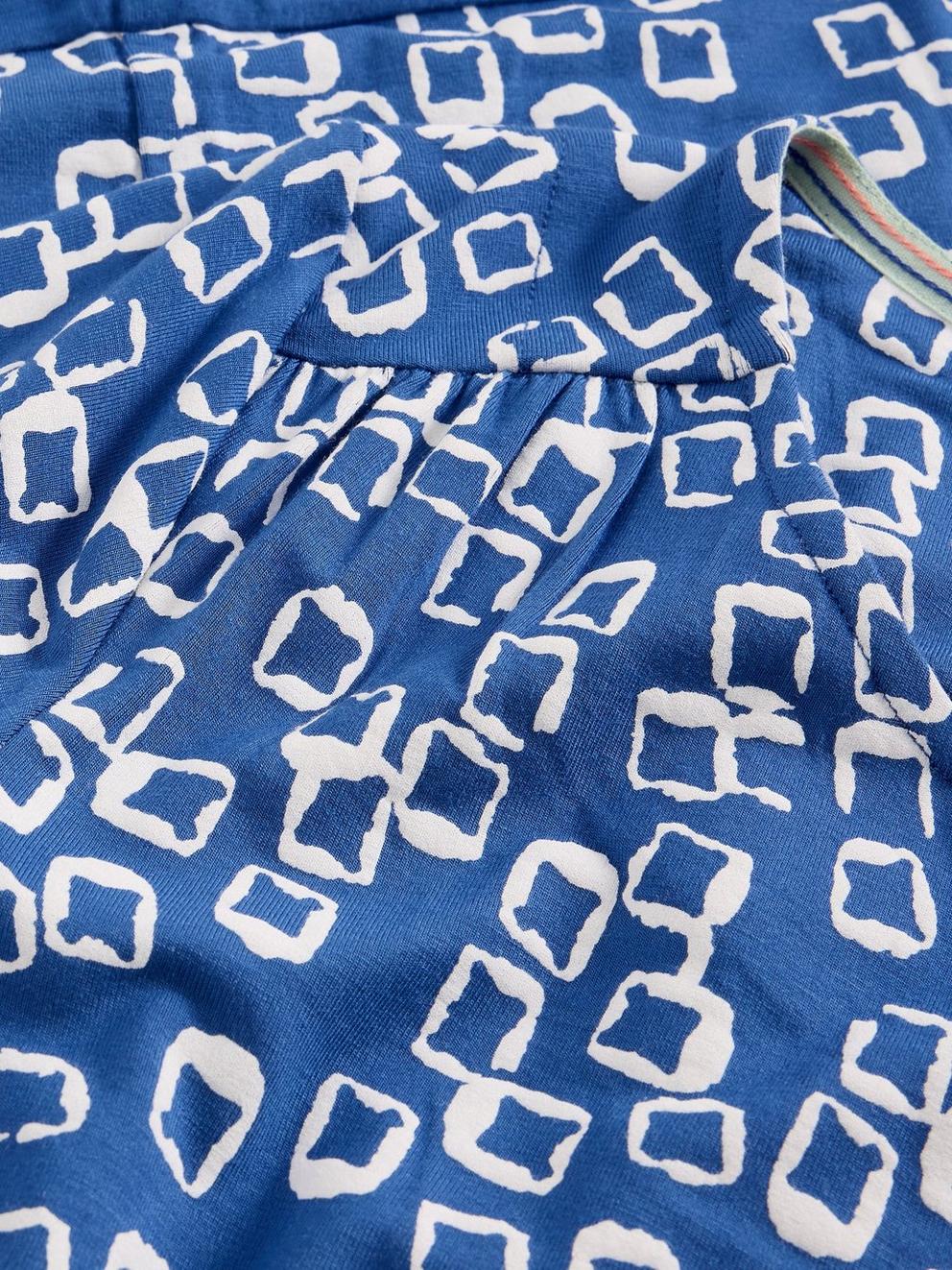 Tallie Jersey Short Sleeve Crew Neck Dress in BLUE PR - FLAT DETAIL