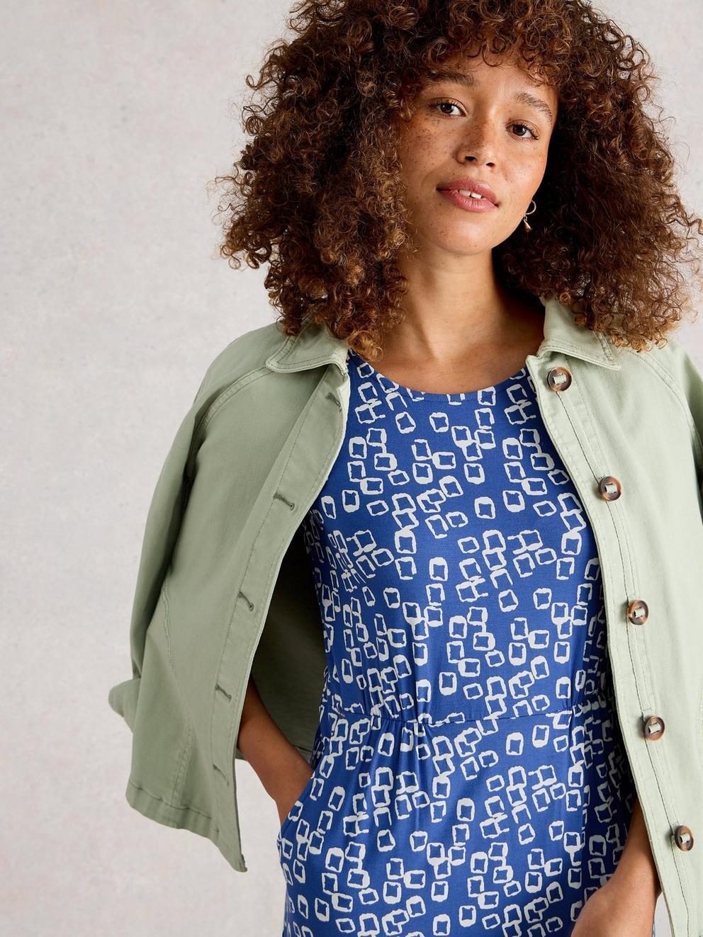 Tallie Jersey Short Sleeve Crew Neck Dress in BLUE PR - LIFESTYLE