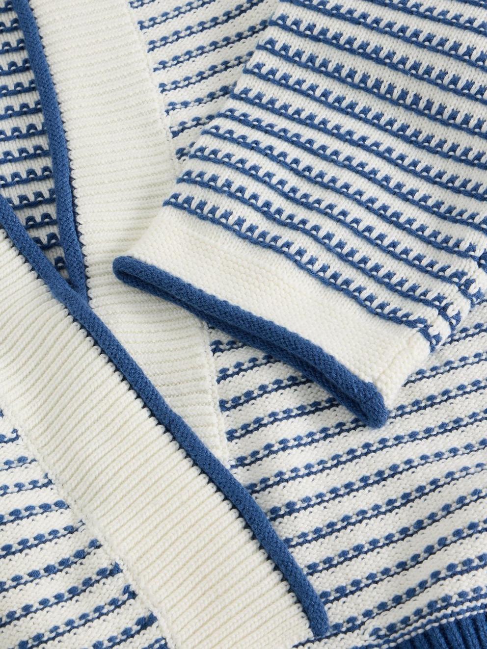 KYLIE CARDIGAN in BLUE MLT - FLAT DETAIL