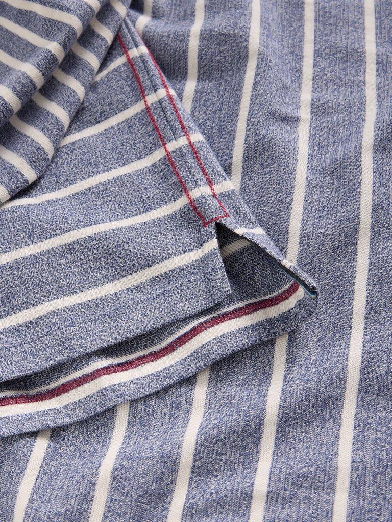 Accleton Long Sleeve Tee in BLUE MLT - FLAT DETAIL