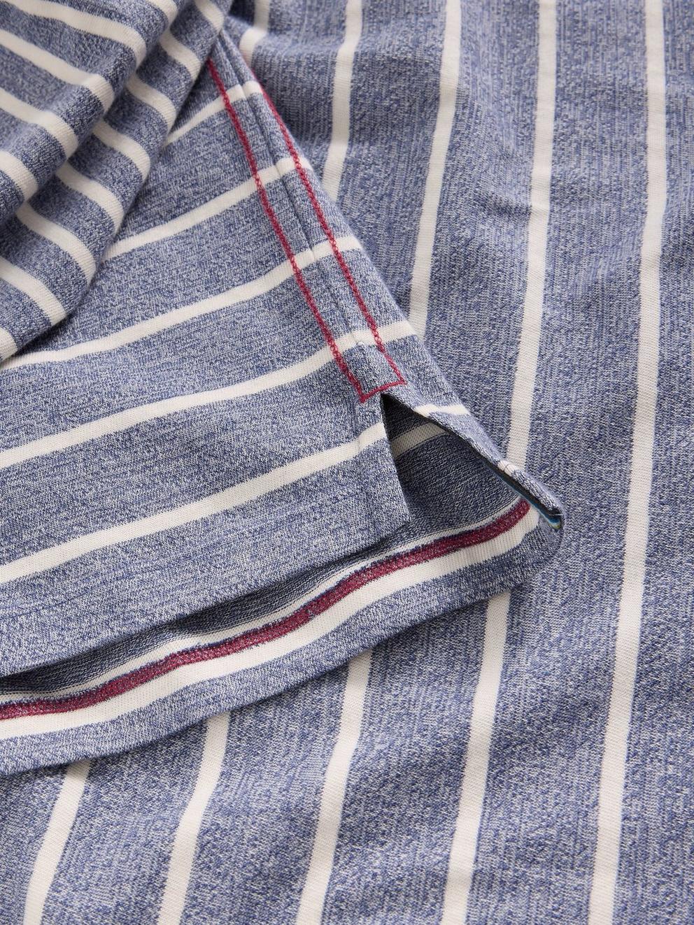 Accleton Long Sleeve Tee in BLUE MLT - FLAT DETAIL