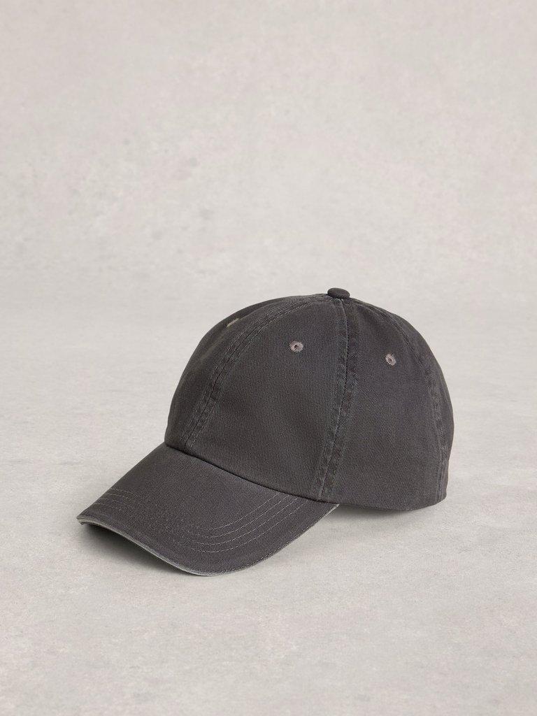 Baseball Cap Cotton in DK GREY - FLAT FRONT