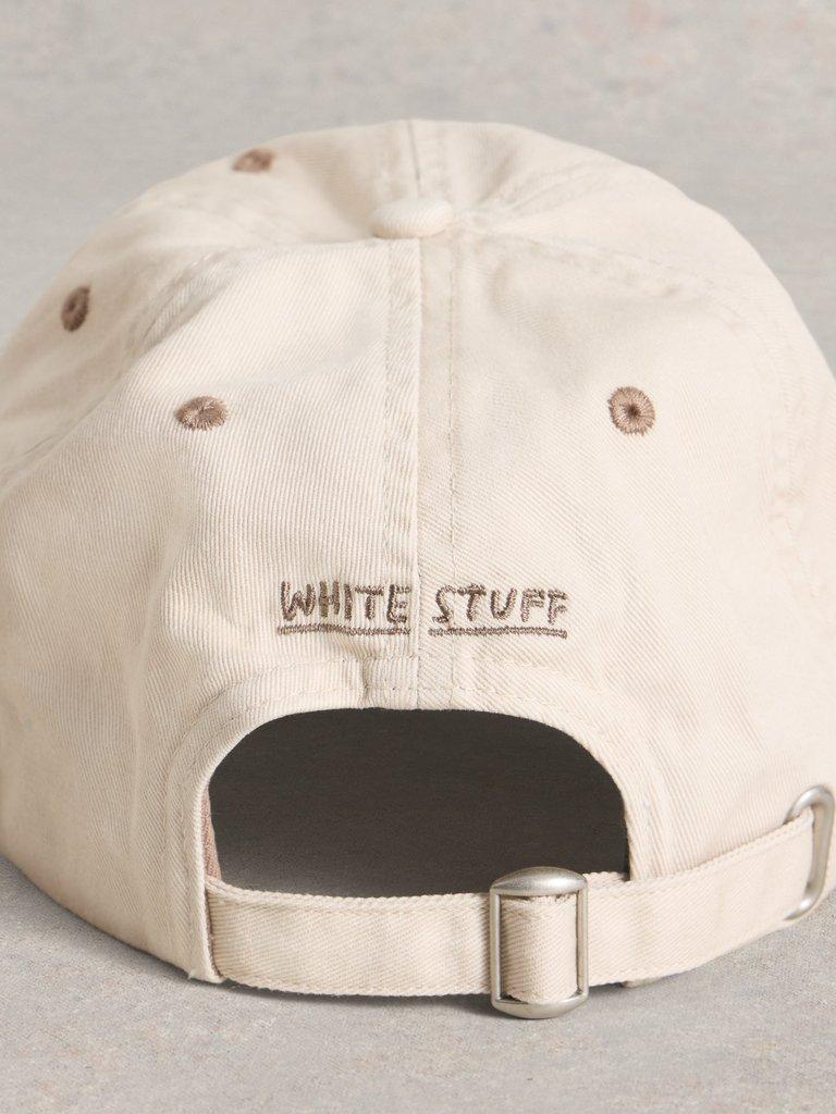 Baseball Cap Cotton in LGT NAT - FLAT DETAIL