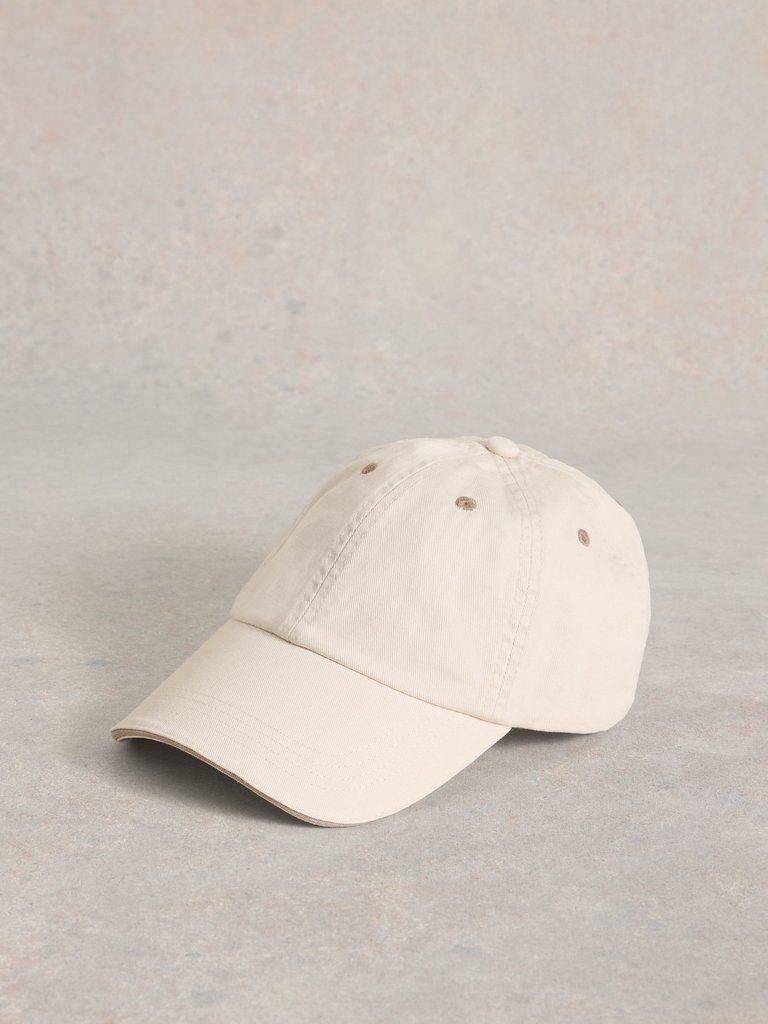 Baseball Cap Cotton in LGT NAT - FLAT FRONT