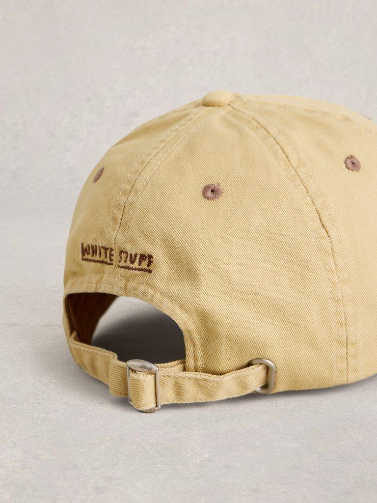 Baseball Cap Cotton in MID YELLOW - FLAT DETAIL