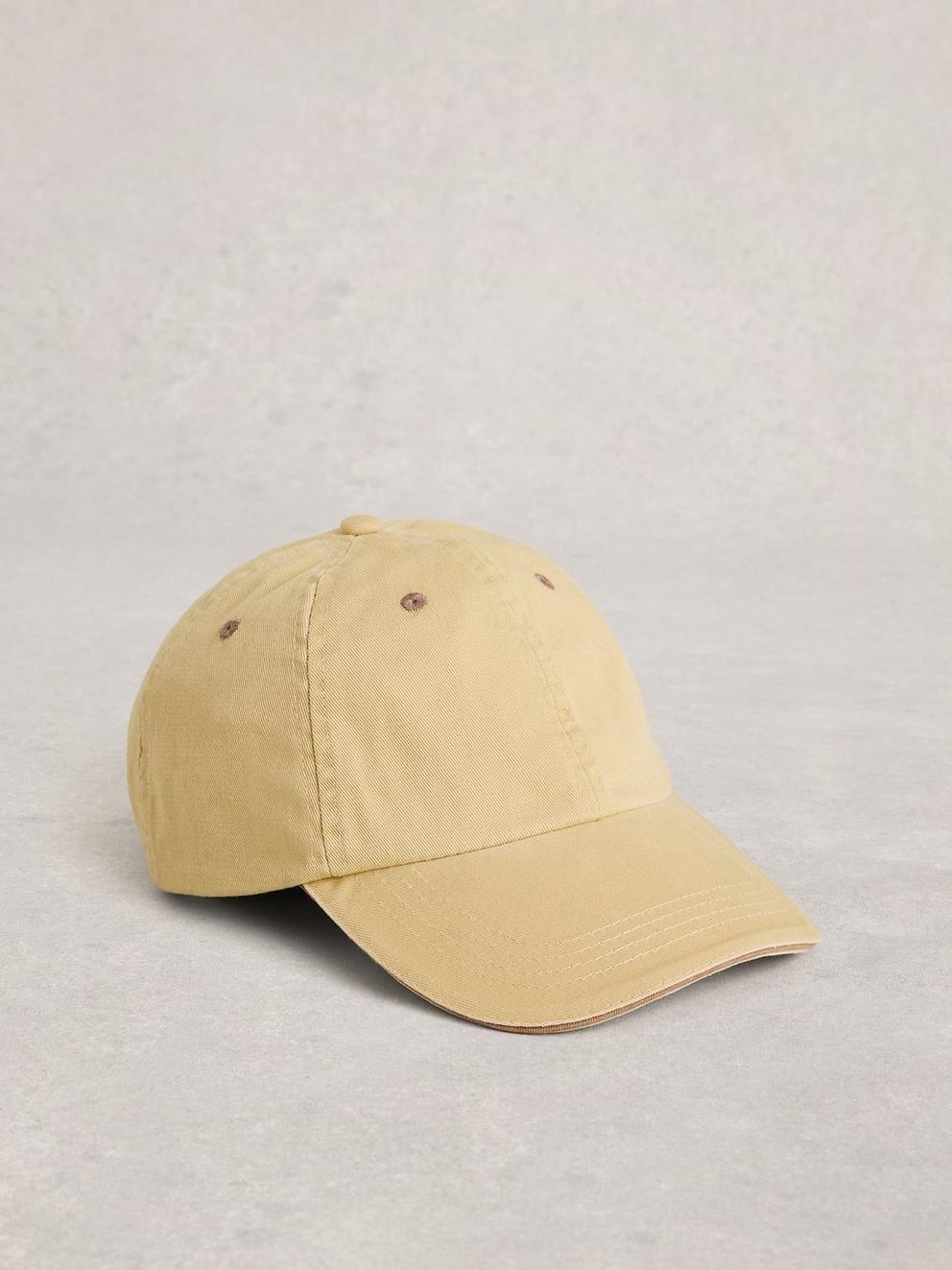 Baseball Cap Cotton in MID YELLOW - FLAT FRONT