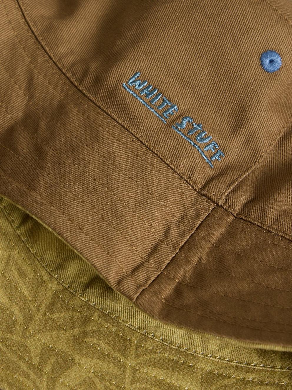 Bucket Hat Reversible in GREEN PR - FLAT DETAIL