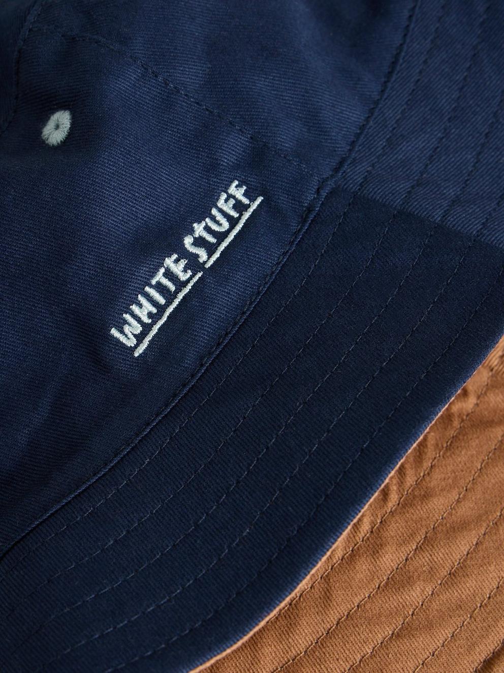 Bucket Hat Reversible in NAVY MULTI - FLAT DETAIL