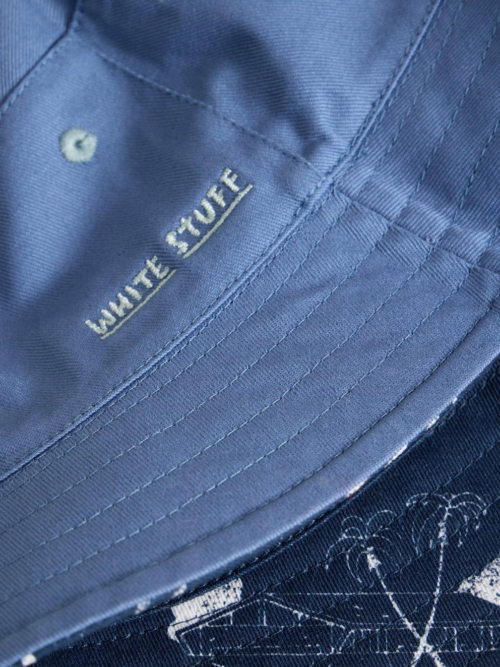 Bucket Hat Reversible in NAVY PR - FLAT DETAIL