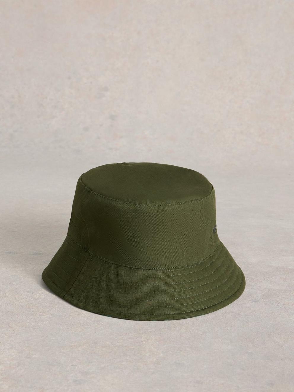 Printed Bucket Hat in GREEN MLT - FLAT BACK