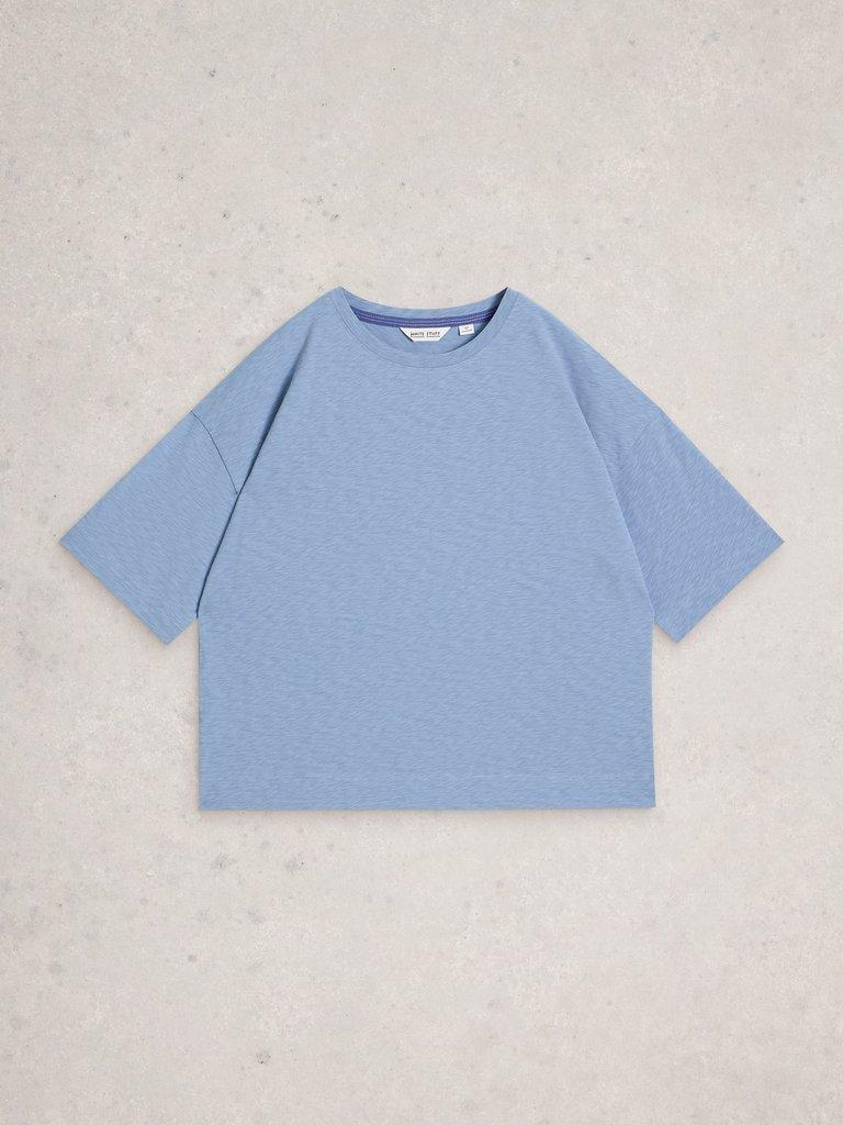 KATYA TEE in MID BLUE - FLAT FRONT
