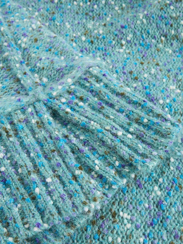 TILLY LONG SLEEVE JUMPER in MID BLUE - FLAT DETAIL