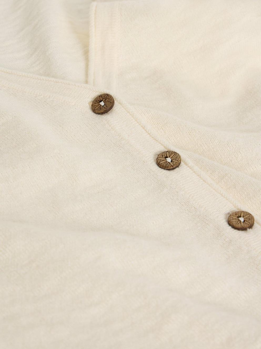 NARIA TANK LINEN BLEND in NAT WHITE - FLAT DETAIL