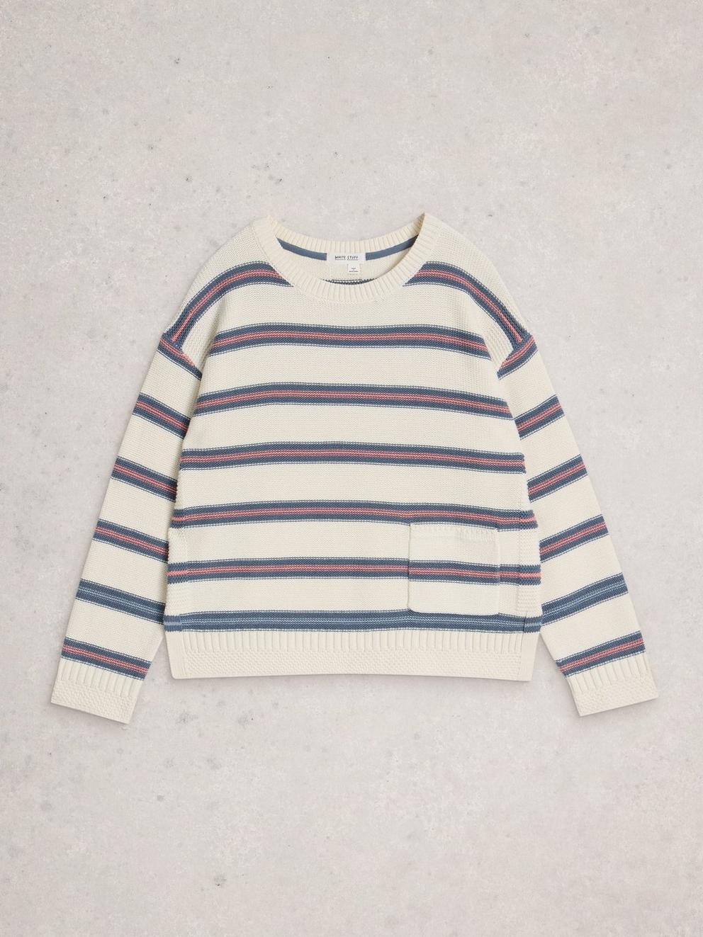 VICTORIA STRIPE JUMPER in IVORY MLT - FLAT FRONT