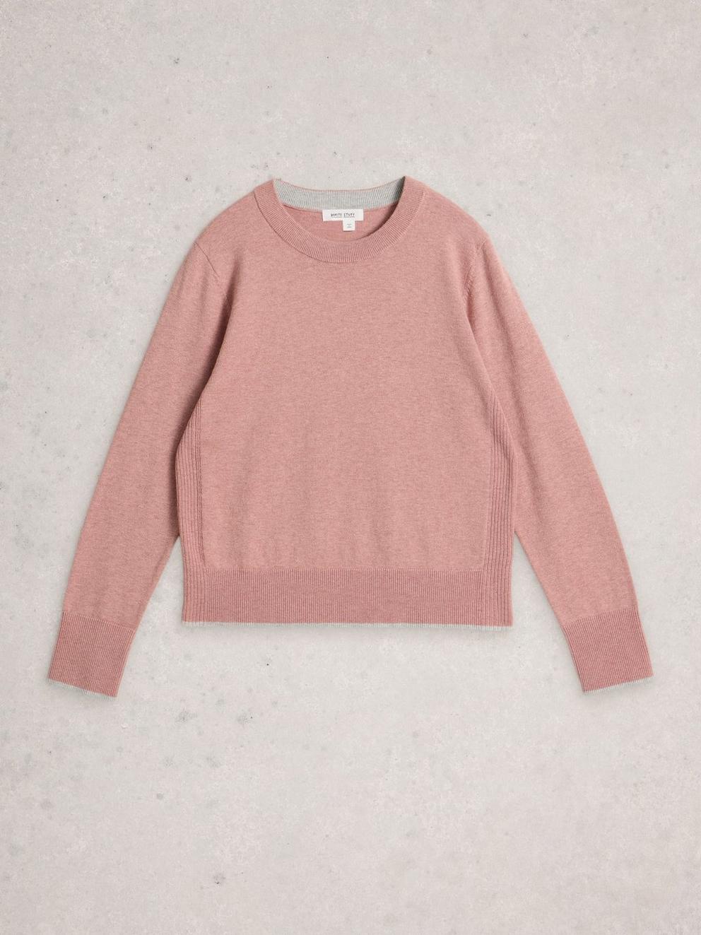 KATIE JUMPER in DUS PINK - FLAT FRONT