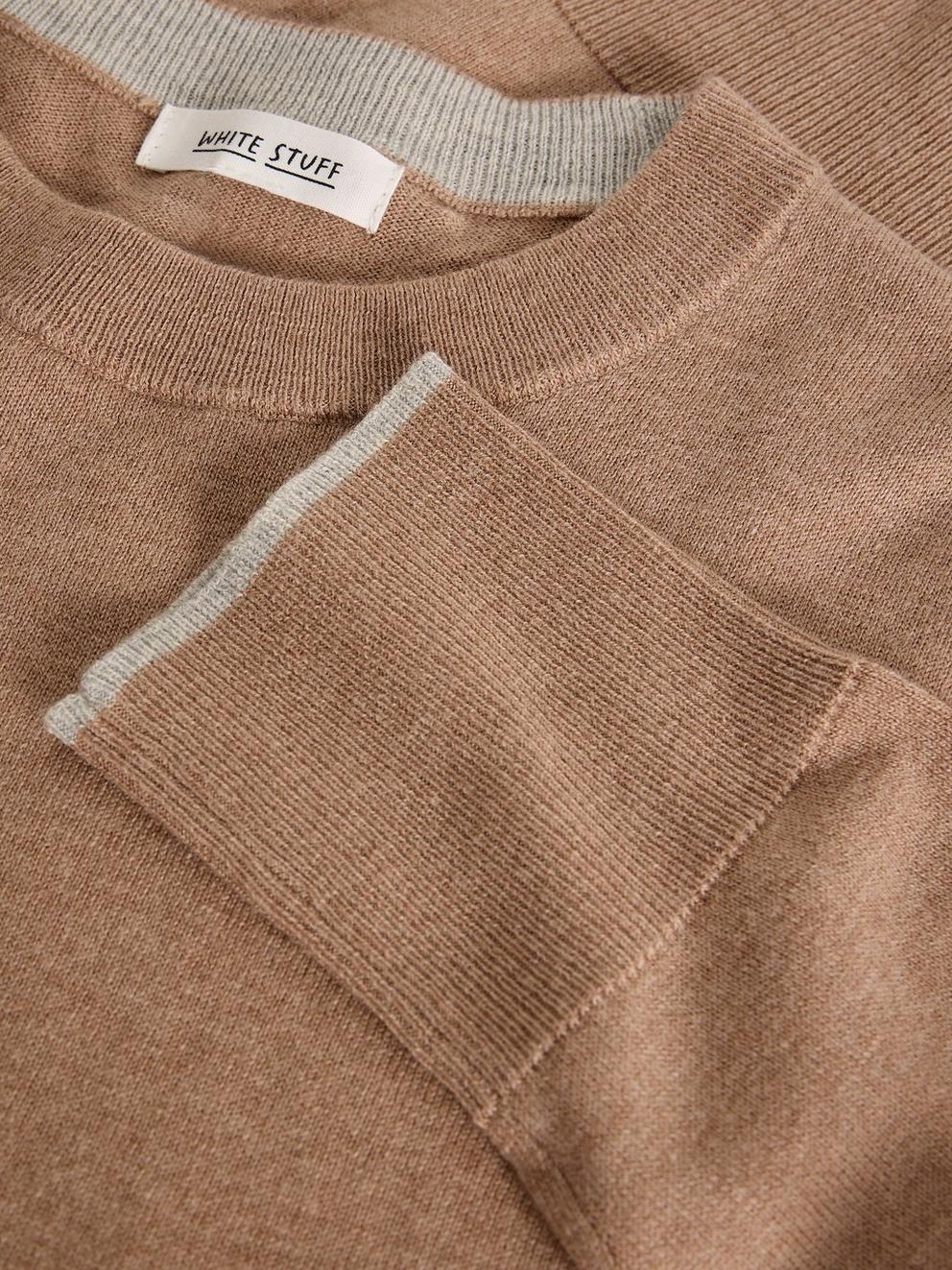 KATIE JUMPER in LGT NAT - FLAT DETAIL