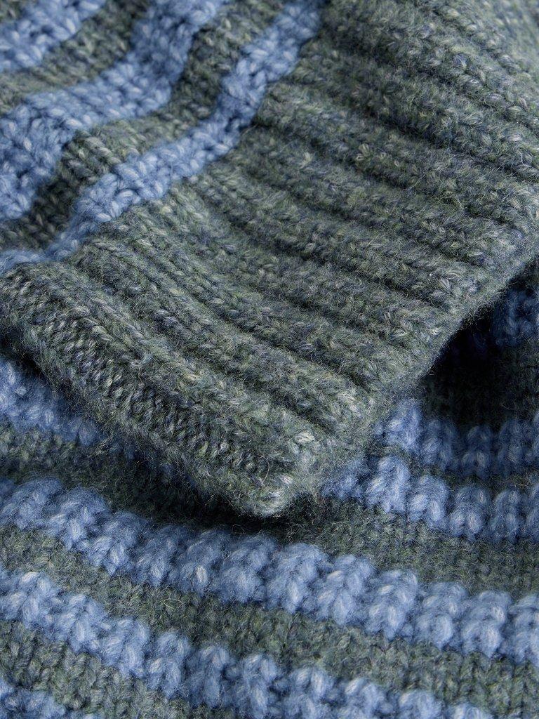 Stripe Crew Neck in BLUE MLT - FLAT DETAIL
