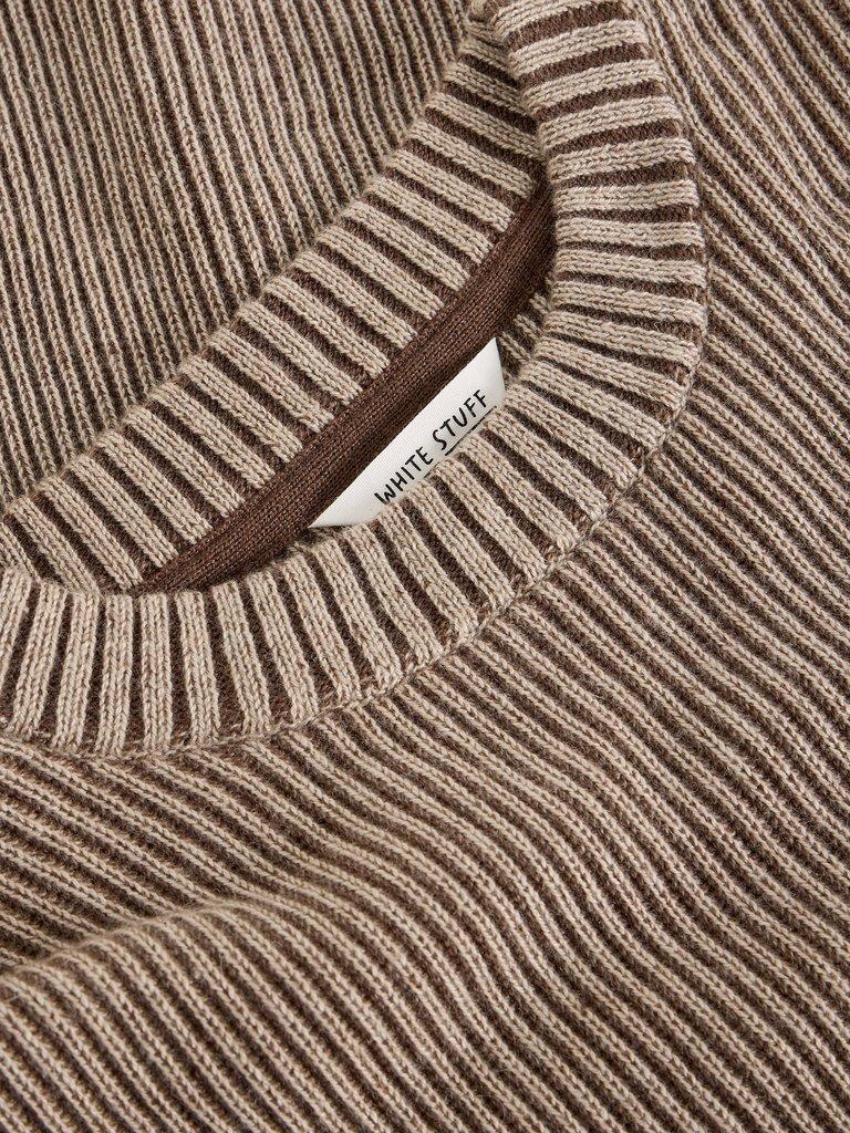 Plated Crew Neck in NAT MLT - FLAT DETAIL