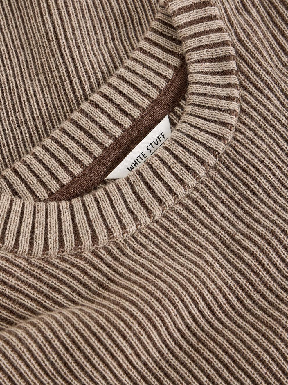 Plated Crew Neck in NAT MLT - FLAT DETAIL