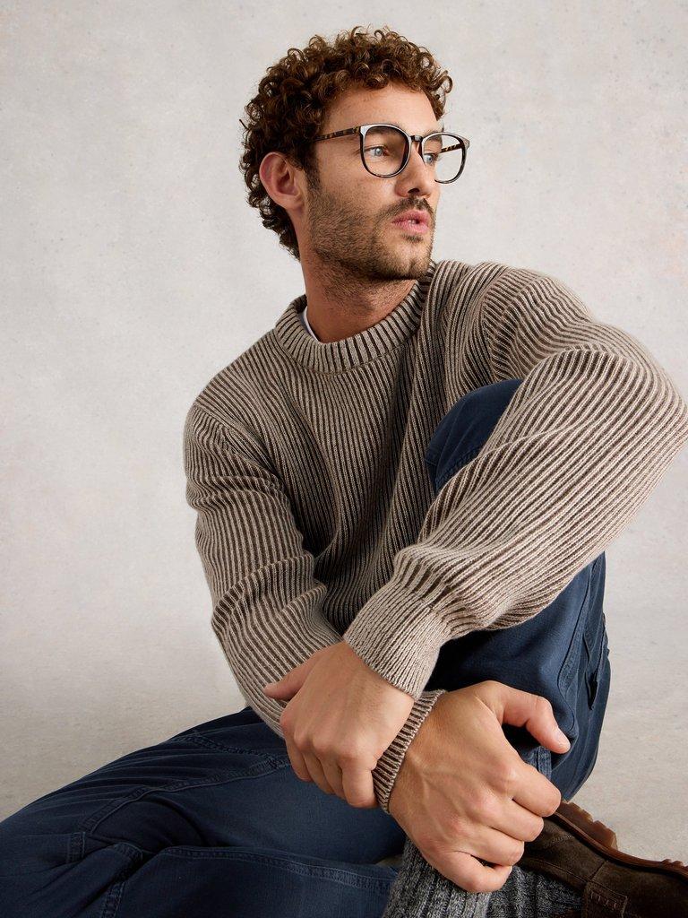 Plated Crew Neck in NAT MLT - LIFESTYLE