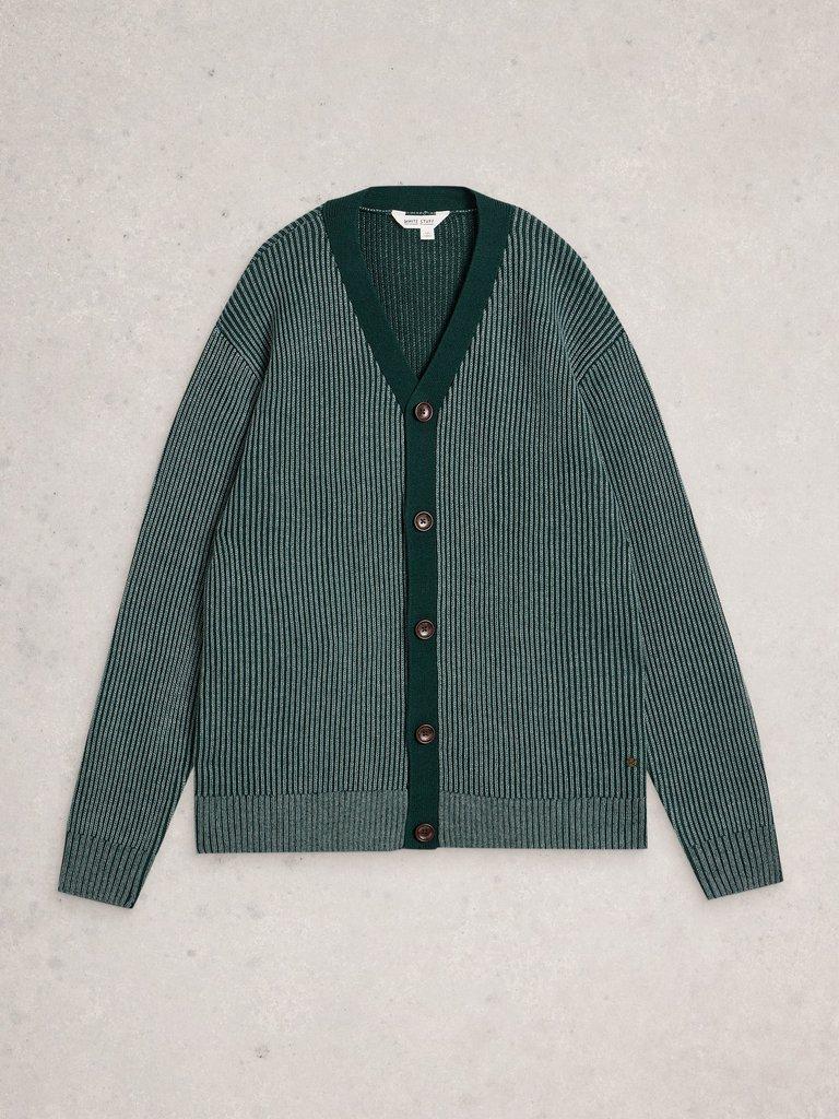 Plated Cardigan in BLUE MLT - FLAT FRONT