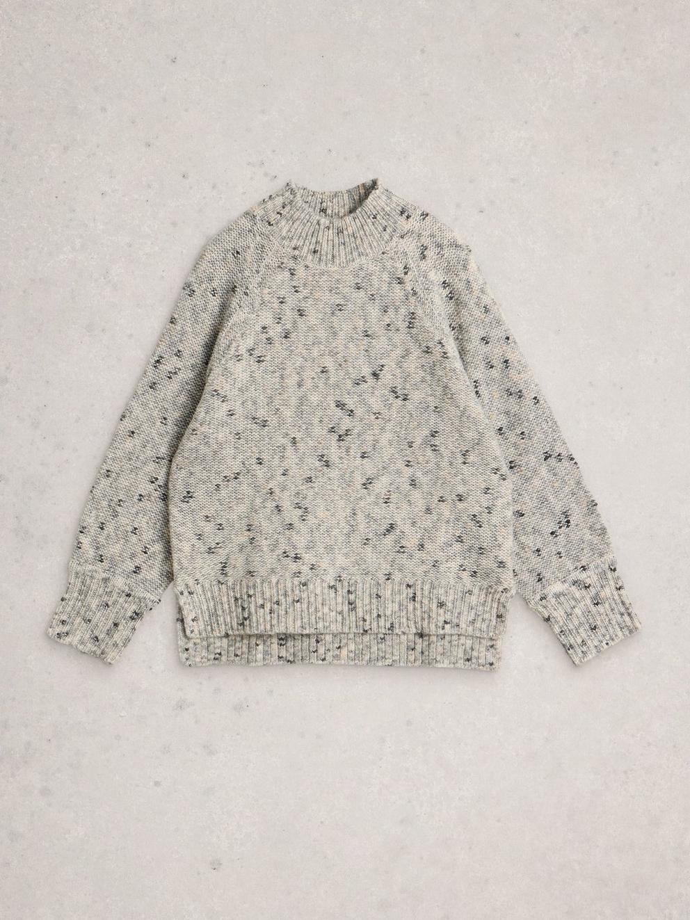 MONO NEP ROLL NECK in IVORY MLT - FLAT FRONT