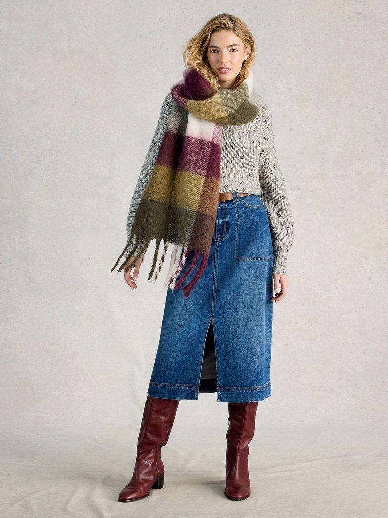 MONO NEP ROLL NECK in IVORY MLT - MODEL FRONT