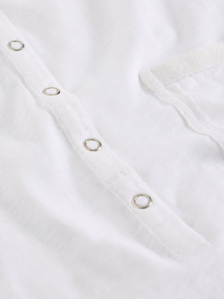 HOLLY SHORT SLEEVE SHIRT in BRIL WHITE - FLAT DETAIL
