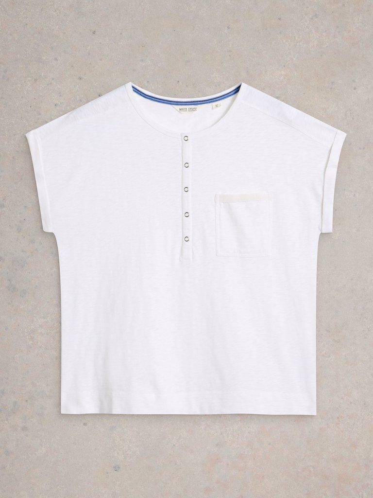 HOLLY SHORT SLEEVE SHIRT in BRIL WHITE - FLAT FRONT