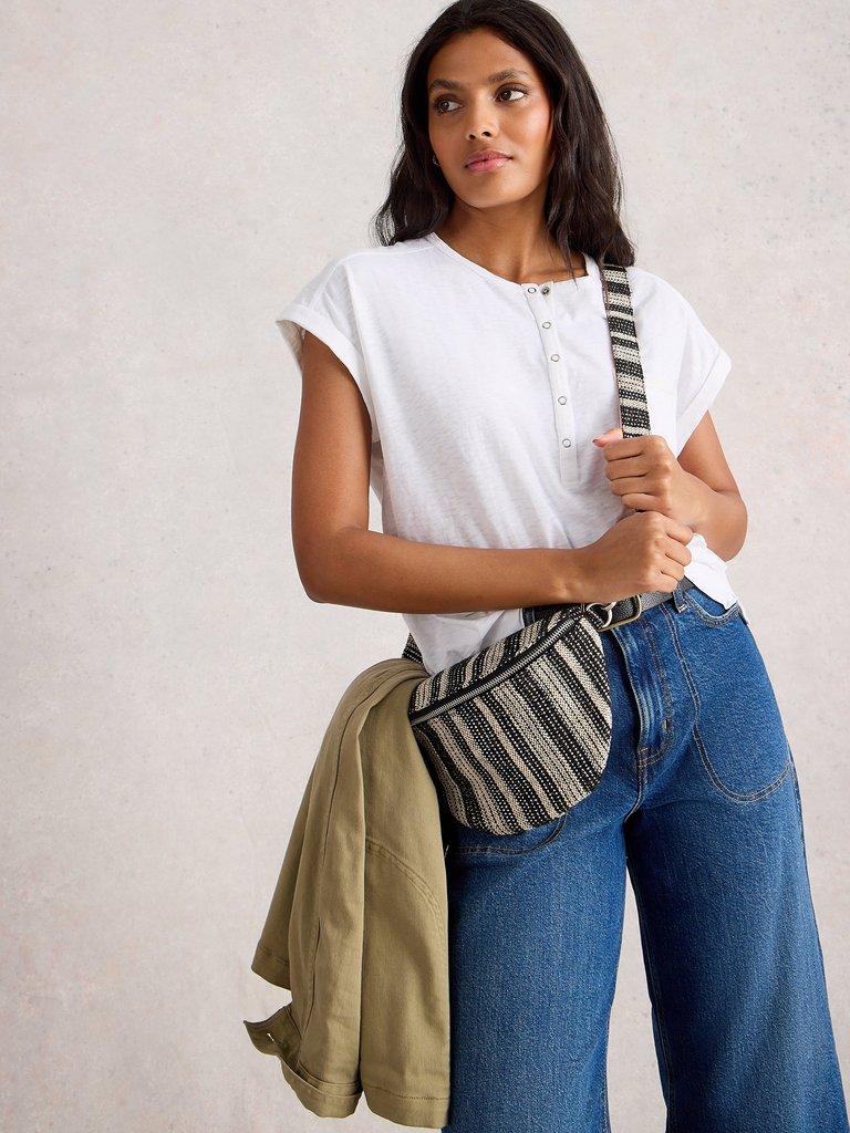 HOLLY SHORT SLEEVE SHIRT in BRIL WHITE - LIFESTYLE