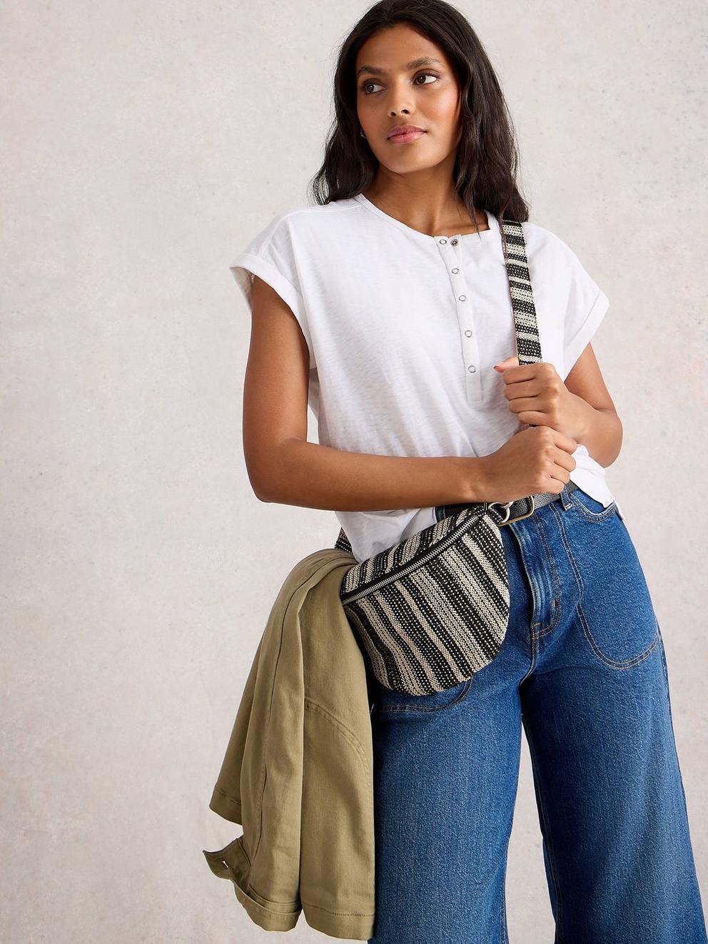 HOLLY SHORT SLEEVE SHIRT in BRIL WHITE - LIFESTYLE