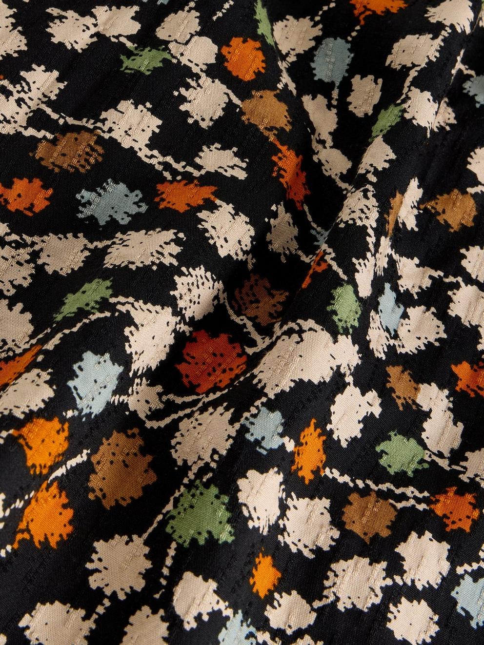 Blake Tunic in BLK MLT - FLAT DETAIL