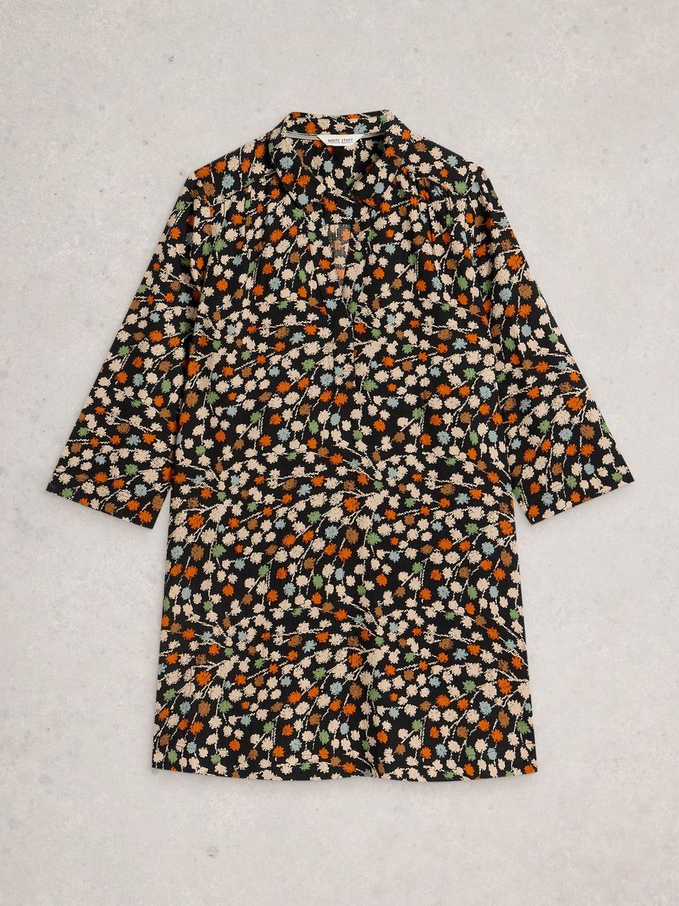 Blake Tunic in BLK MLT - FLAT FRONT