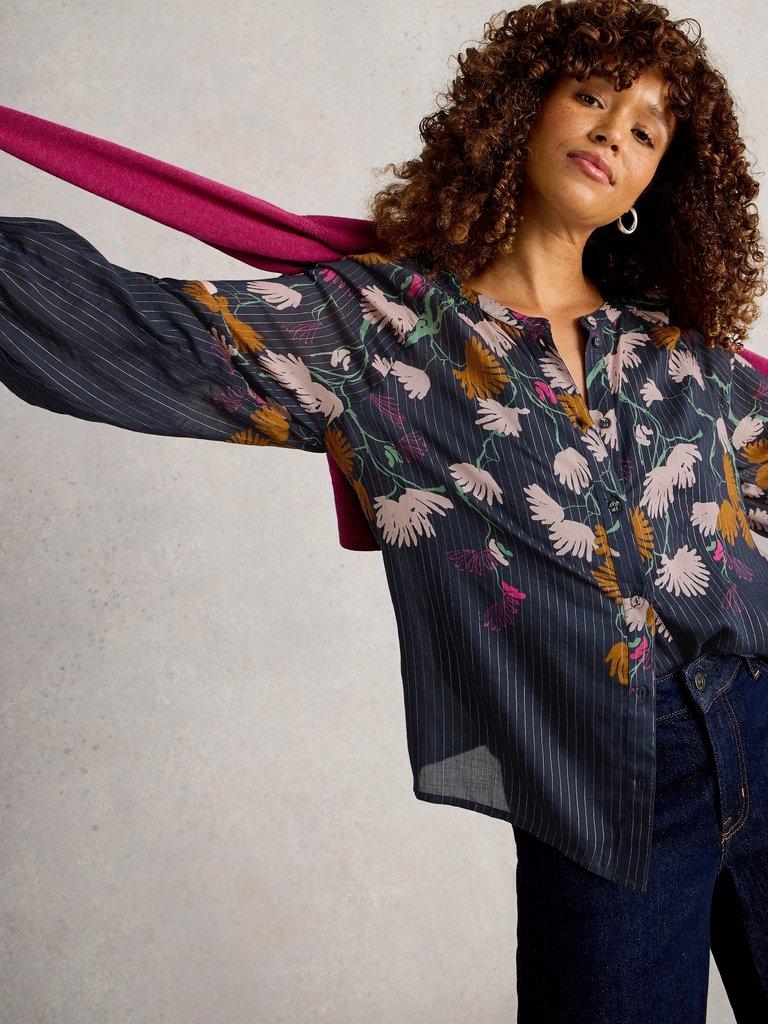 Yuki Top  in NAVY MULTI - LIFESTYLE