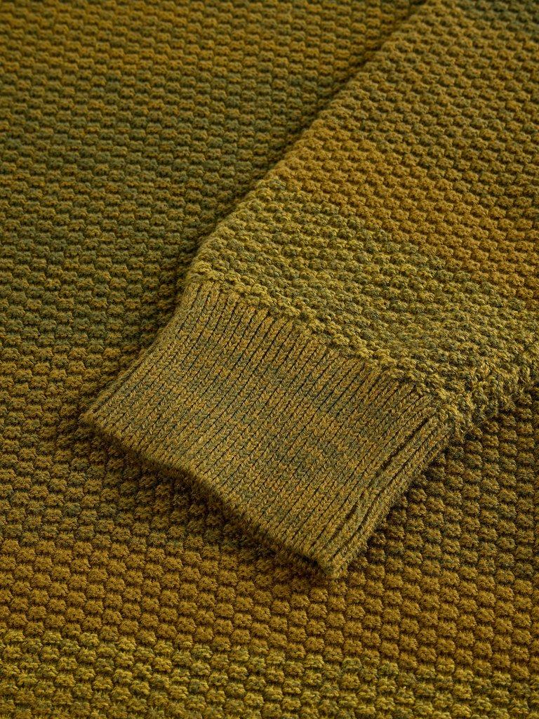 Space Dye Crew in GREEN MLT - FLAT DETAIL