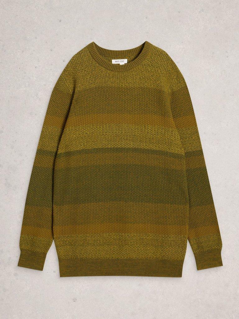 Space Dye Crew in GREEN MLT - FLAT FRONT