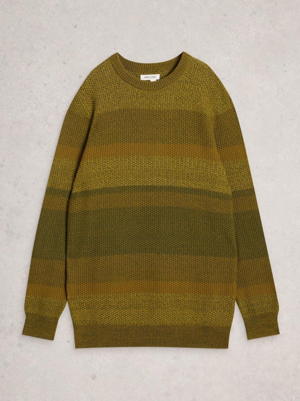 Space Dye Crew in GREEN MLT - FLAT FRONT