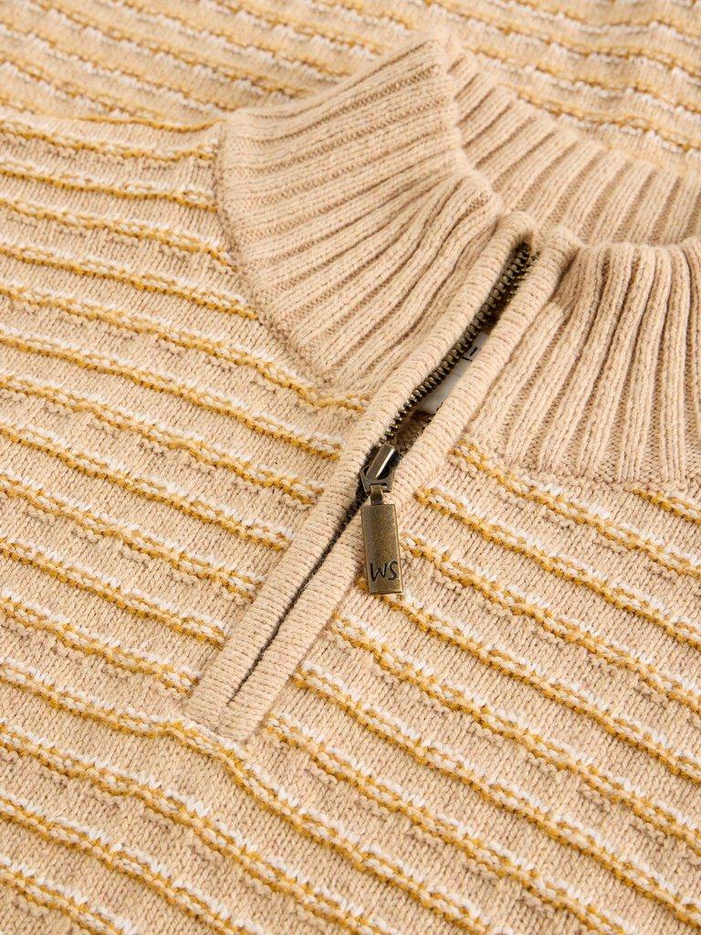 Textured Stripe Funnel in LIGHT TAN - FLAT DETAIL