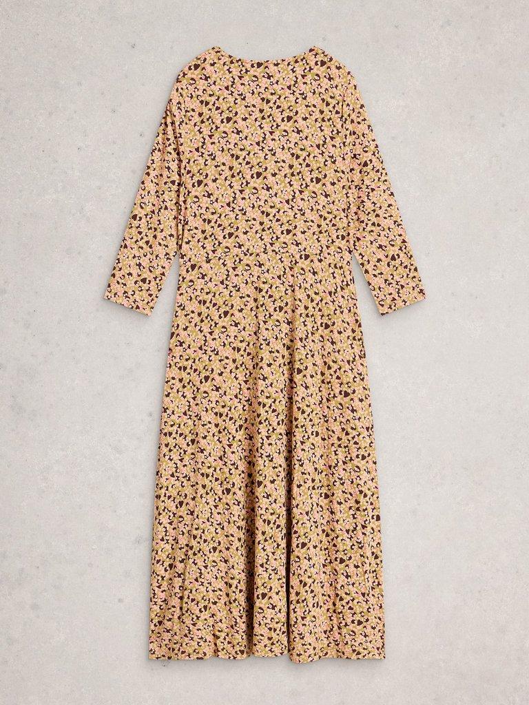 Grace Jersey Midi Dress in PLUM MLT - FLAT BACK