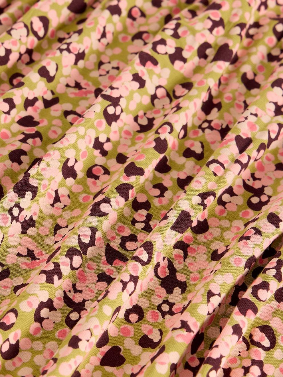 Grace Jersey Midi Dress in PLUM MLT - FLAT DETAIL