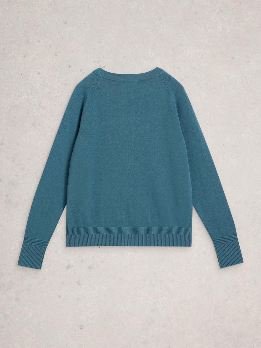 MILLIE CARDI in MID BLUE - FLAT BACK