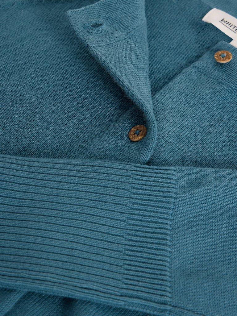 MILLIE CARDI in MID BLUE - FLAT DETAIL