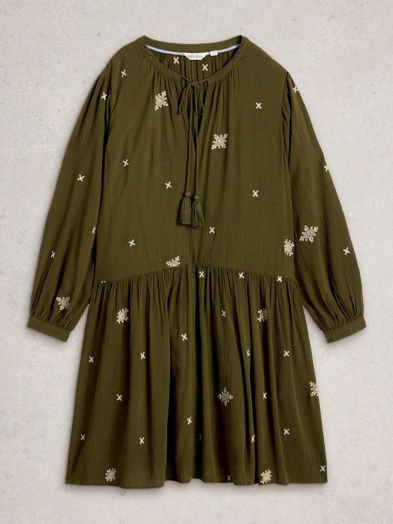 Cammie Swing Dress in DUS GREEN - FLAT FRONT