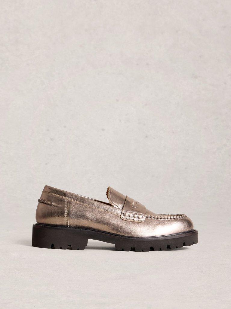 Laura Chunky Loafer in PEWTER MET - LIFESTYLE